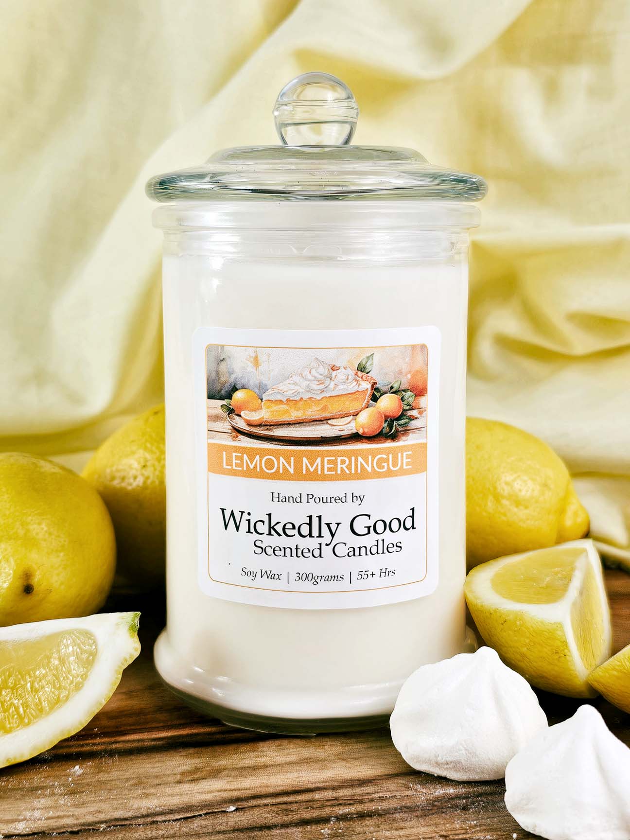 Lemon Meringue - Soy Wax Candle - Handmade in QLD