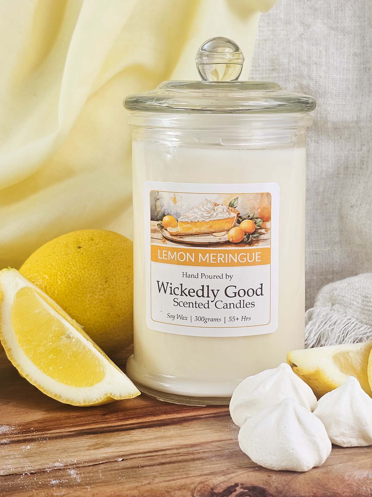 Lemon Meringue - Soy Wax Candle - Handmade in QLD