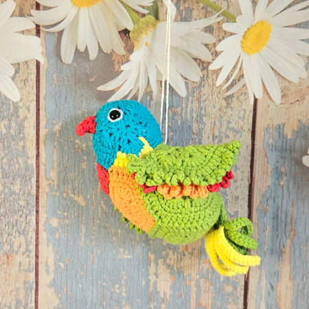 Crocheted Bird - Lorikeet