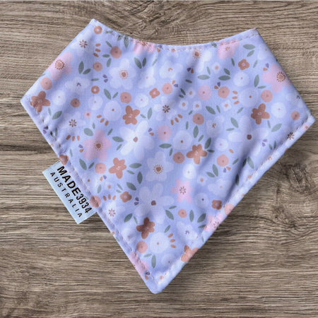 Bandana Style Waterproof Bib - Flowers