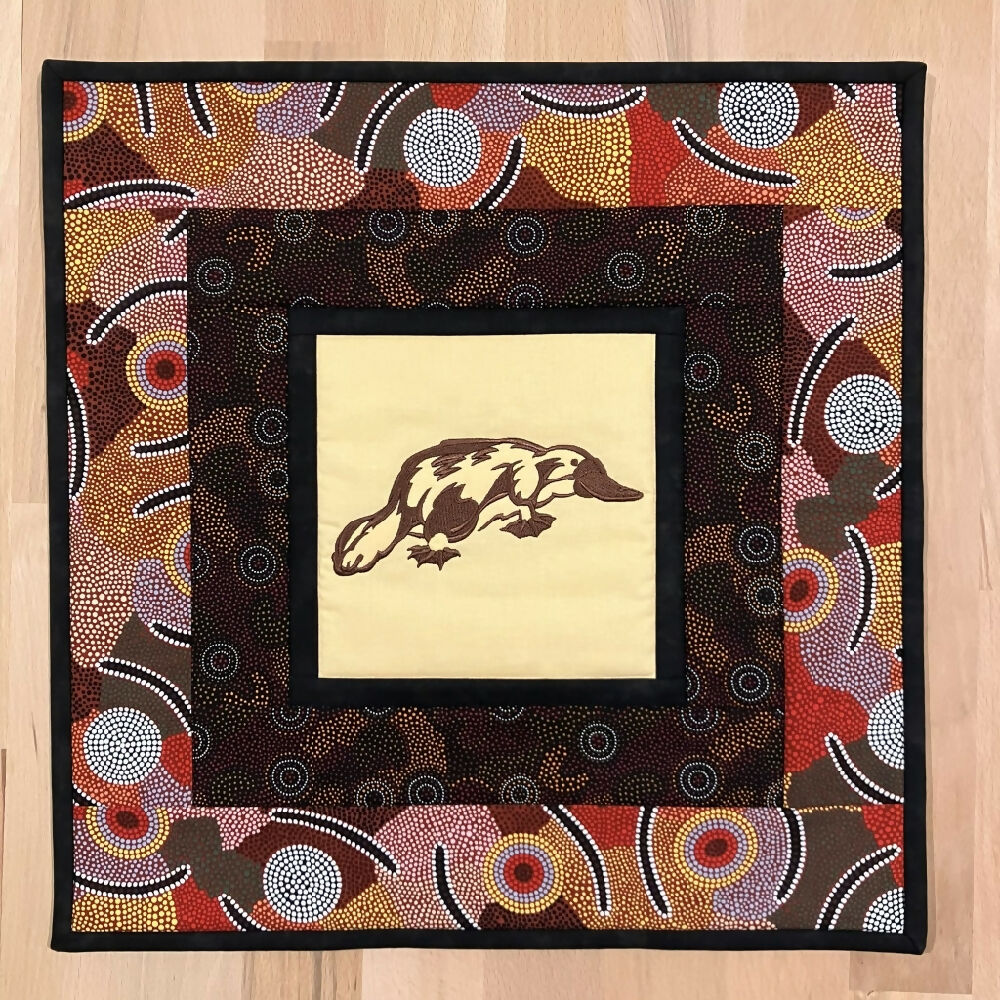 handmade Australian native quilted - platypus