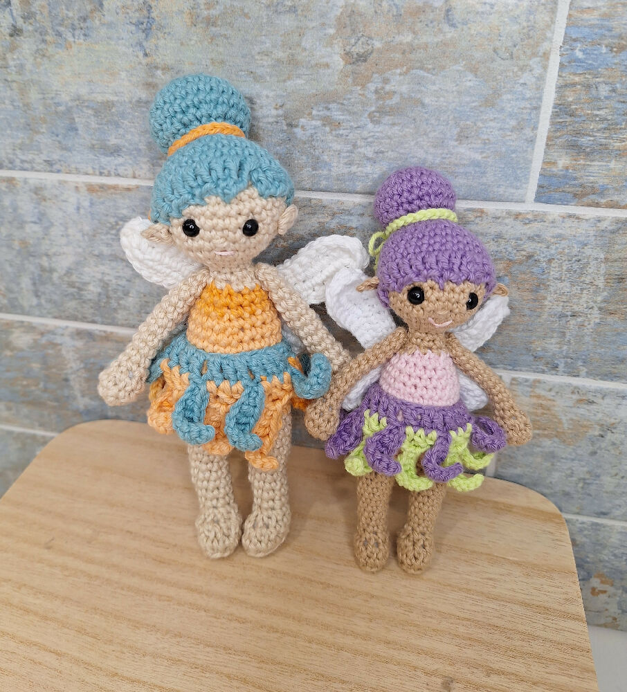 crocheted fairy dolls