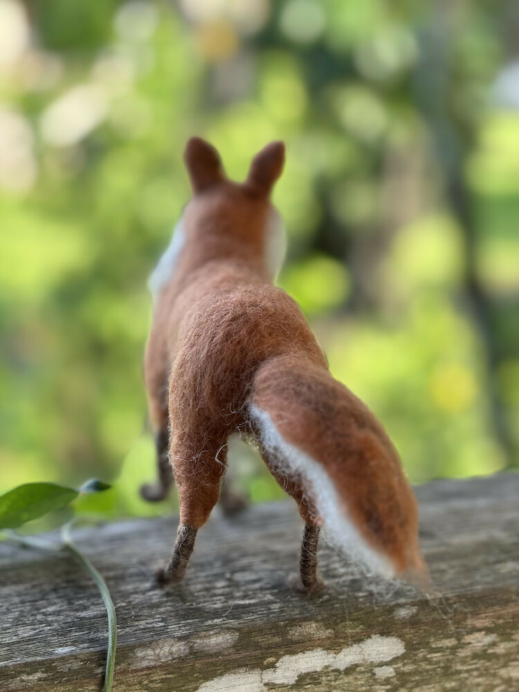 Art doll animal needle felt fox