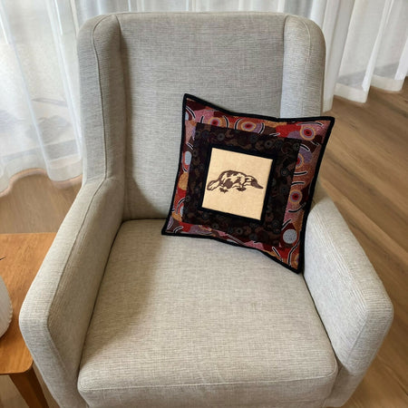 handmade Australian native quilted - platypus & tasmanian devil