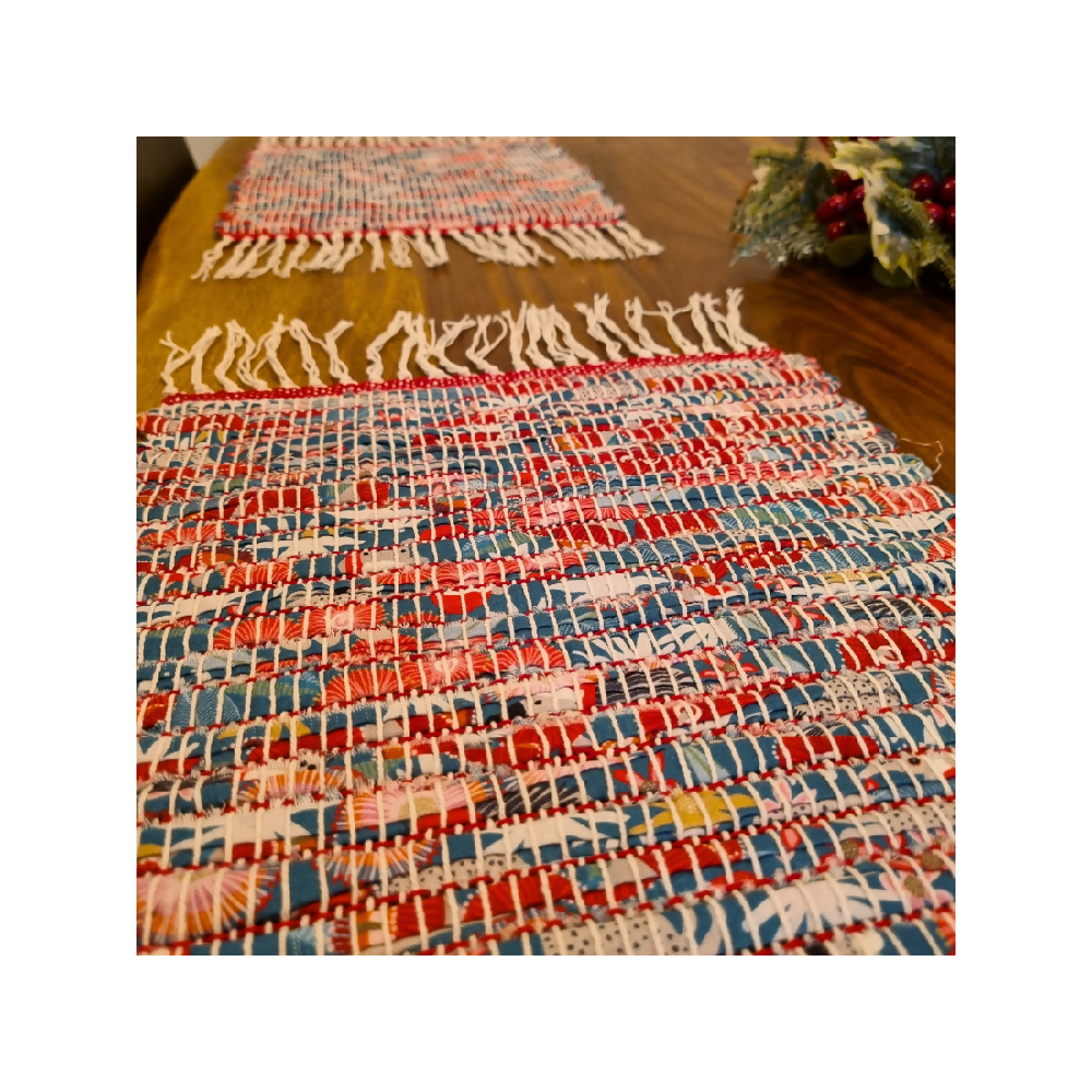 Handwoven Christmas Fabric Placemats