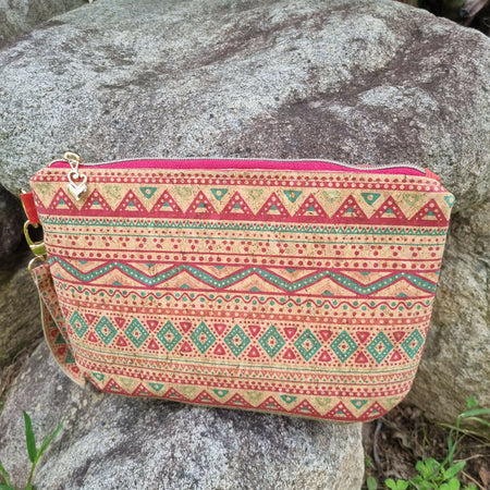 Darcie Pouch Custom Size-Patterned Cork