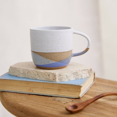 Tidal Handmade Ceramic Mug - Purple and Grey