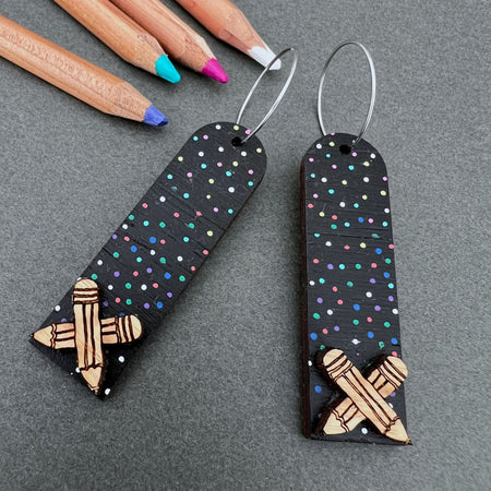 Artist Teacher Inspired Wooden Earrings