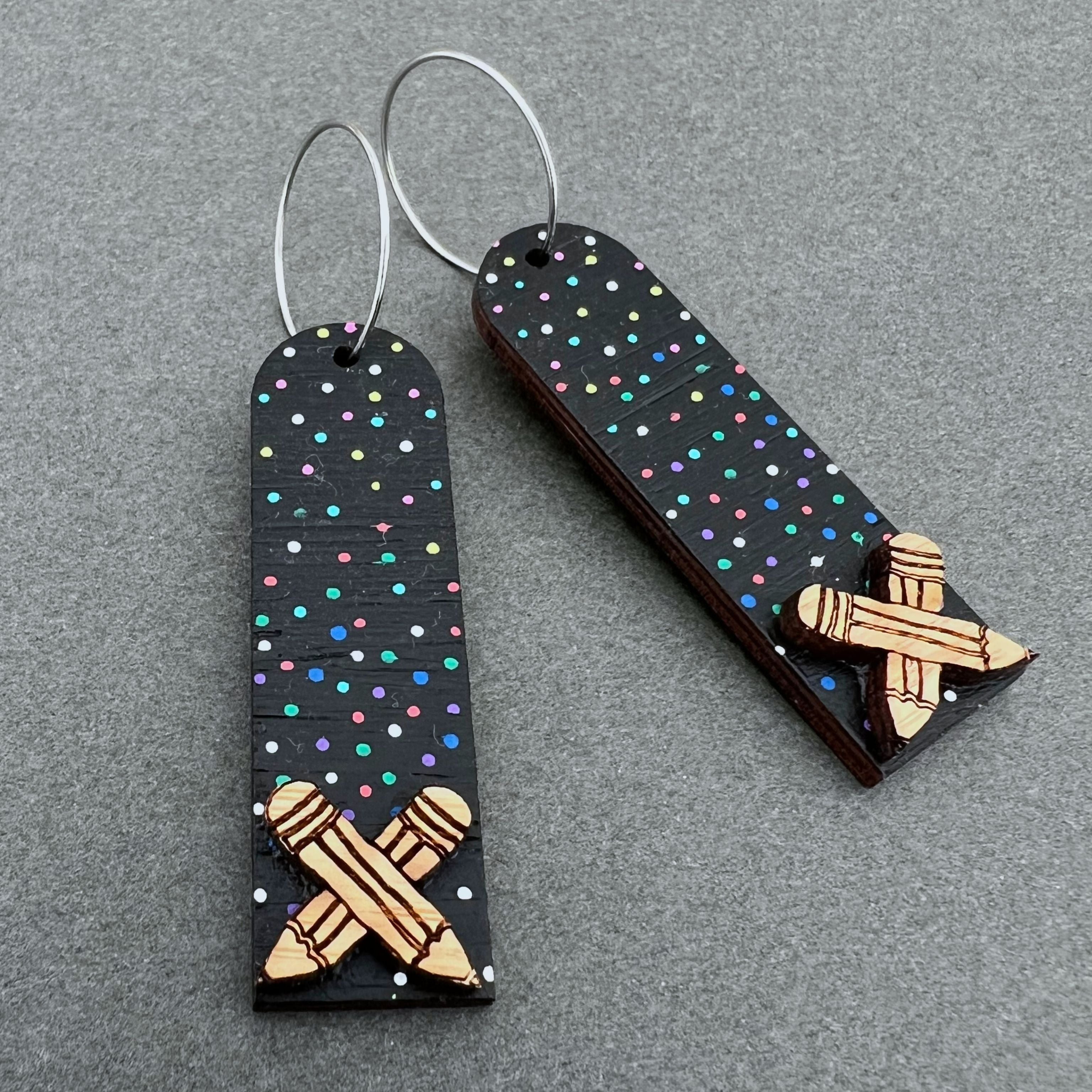 Artist Teacher Inspired Wooden Earrings