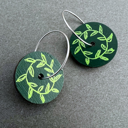 Unique Hand Painted Dangle Earrings