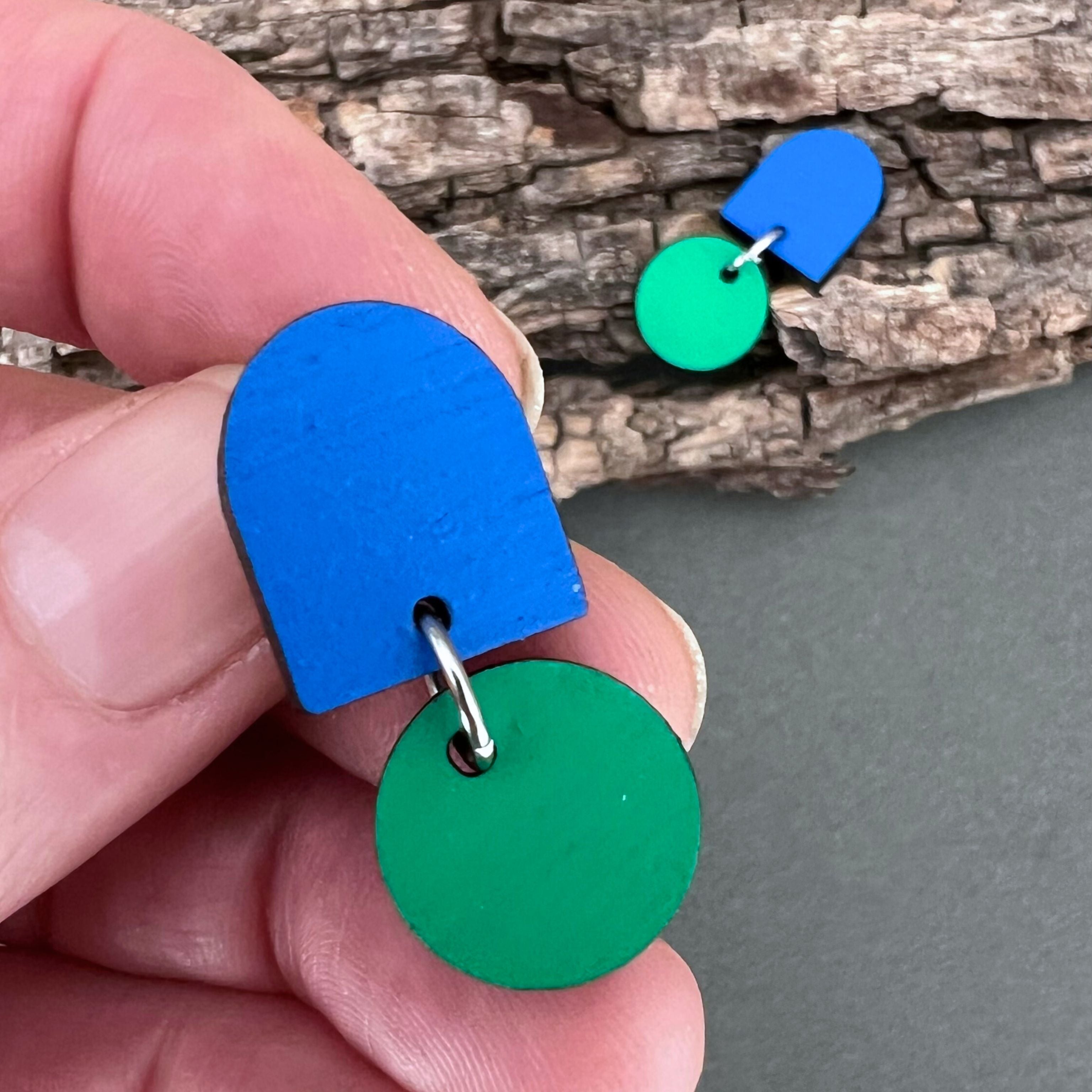 Mini Pop Of Colour Hand Painted Dangle Earrings