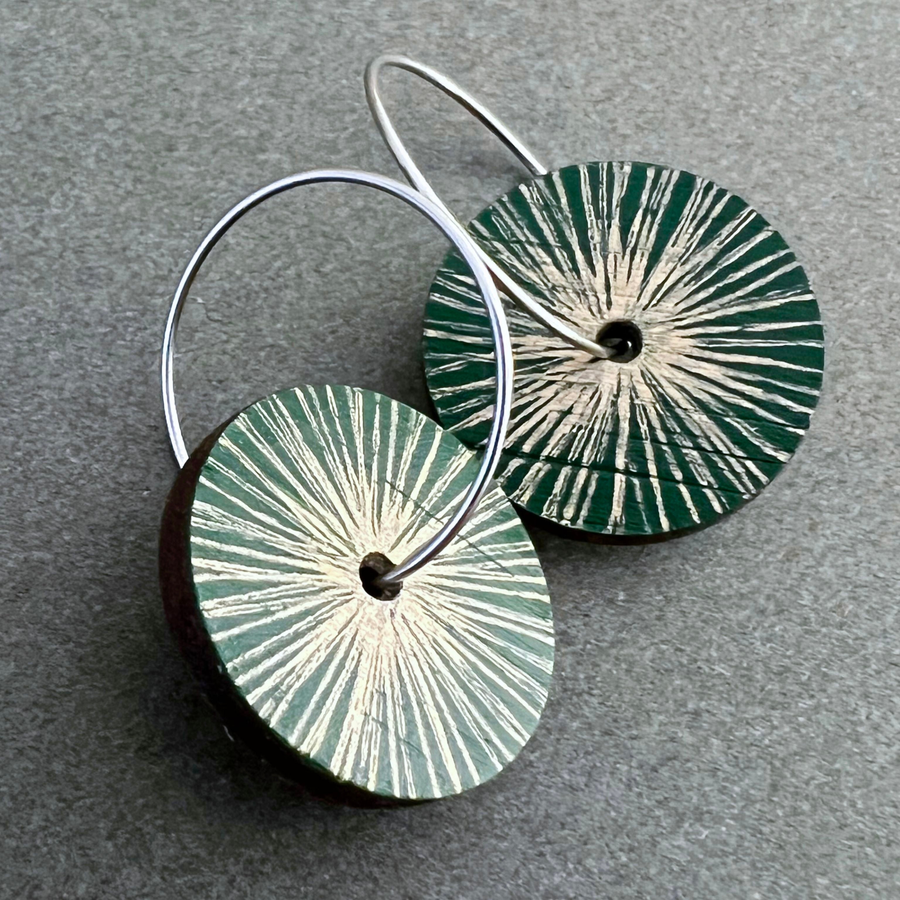 Unique Hand Painted Dangle Earrings