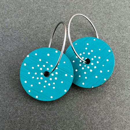 Unique Spotty Hand Painted Dangle Earrings