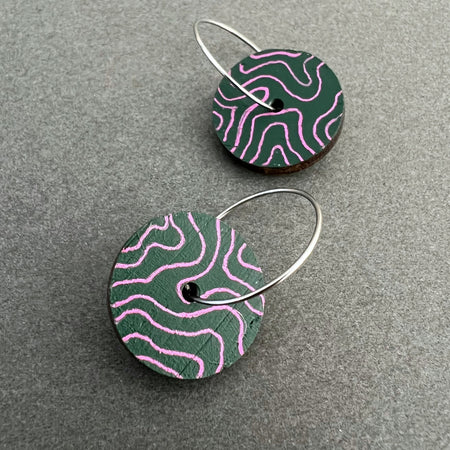 Unique Hand Painted Dangle Earrings