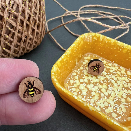 Bee Gift Set Earrings And Trinket Dish