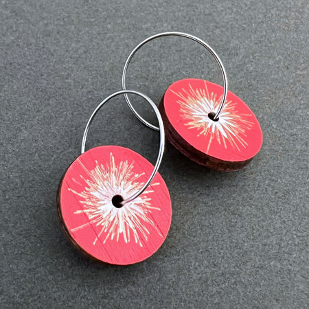 Unique Hand Painted Sparks Dangle Earrings