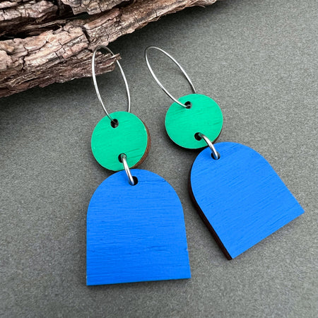 Pop Of Colour Hand Painted Dangle Earrings