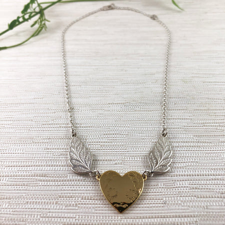 Sterling Silver My Heart Has Wings Necklace
