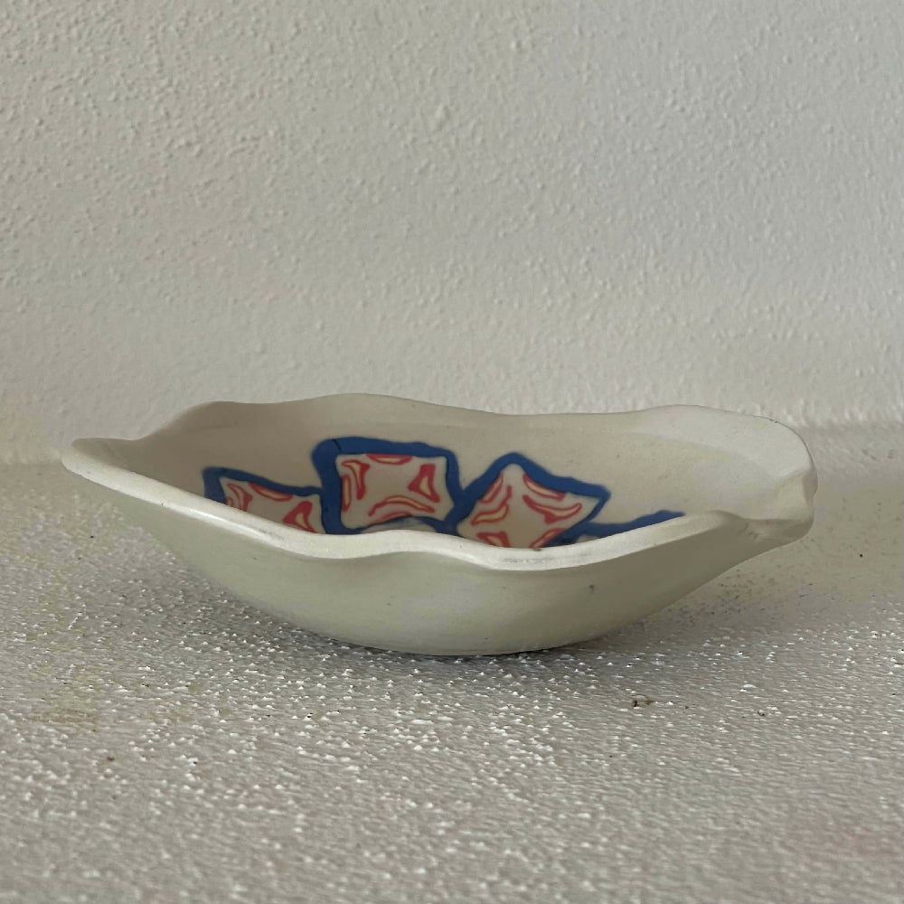 Australian Ceramic Pottery Artist Ana Ceramica Home Decor Kitchen and Dining  Nerikomi Inlay Plate  Tray Dish Handmade Pottery Ceramics