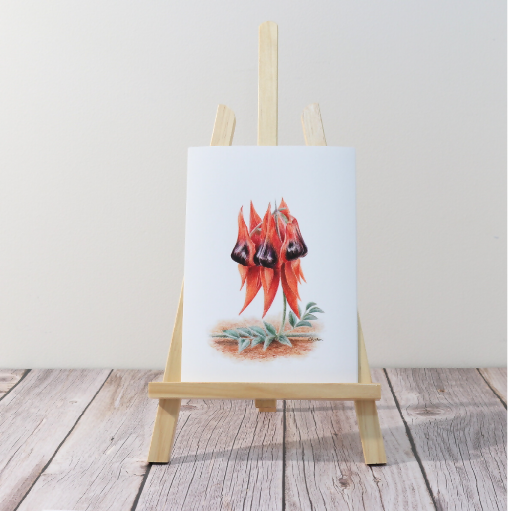 Australian-artist-wall-art-sturts-desert-pea-print