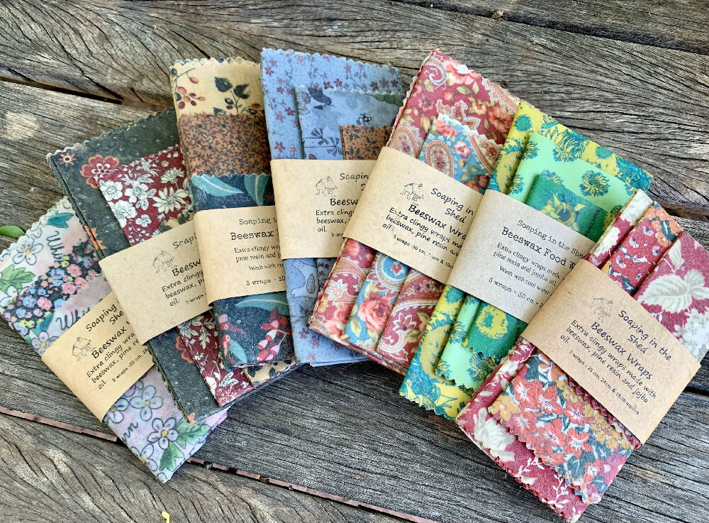 Beeswax Wraps Set of 3