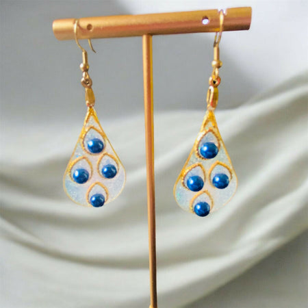 Blue pearl Dangle Earrings