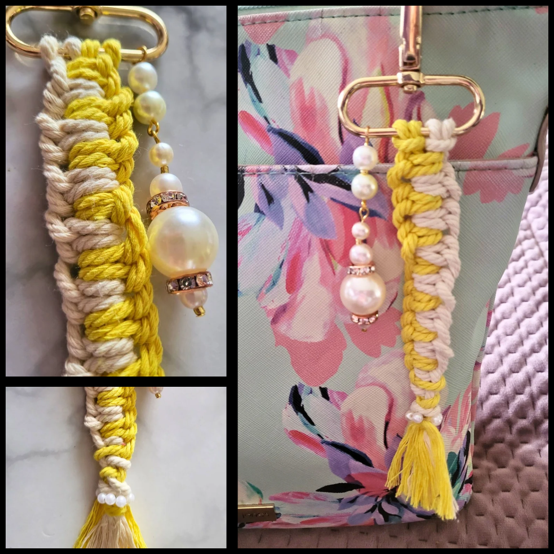 Handmade  macrame keyring