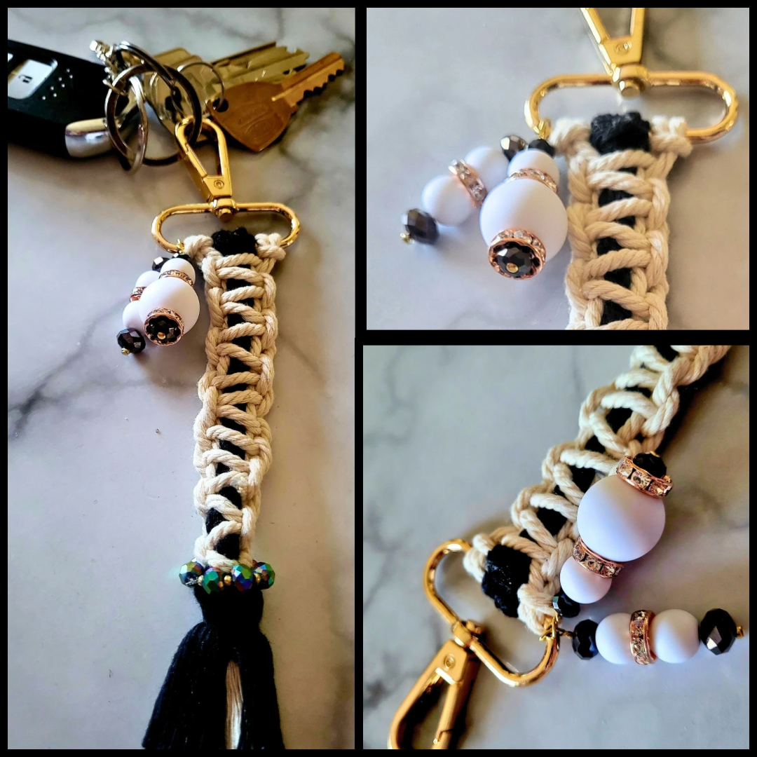 Handmade  macrame keyring