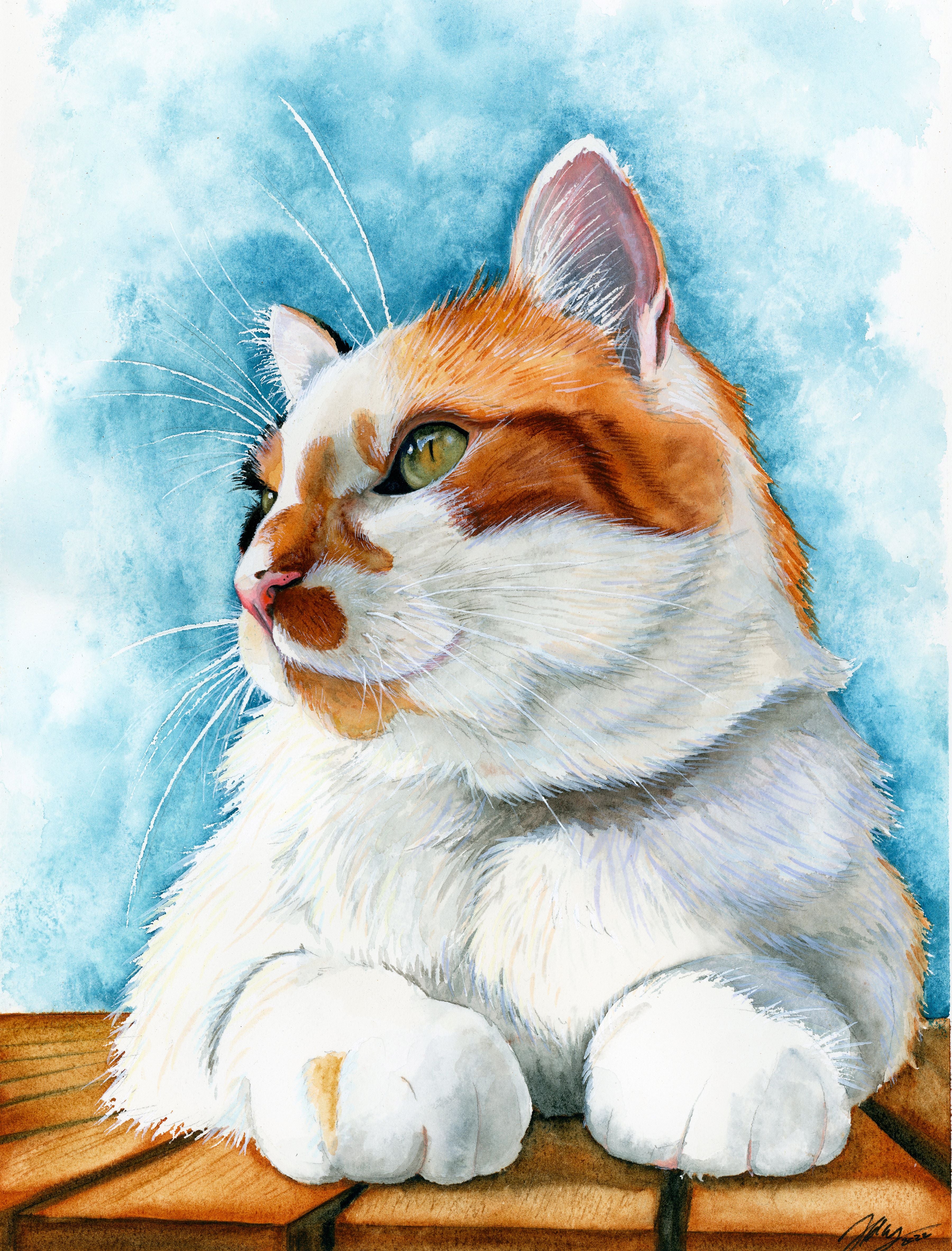 Custom Watercolour Pet Portrait – Hand-Painted with Love
