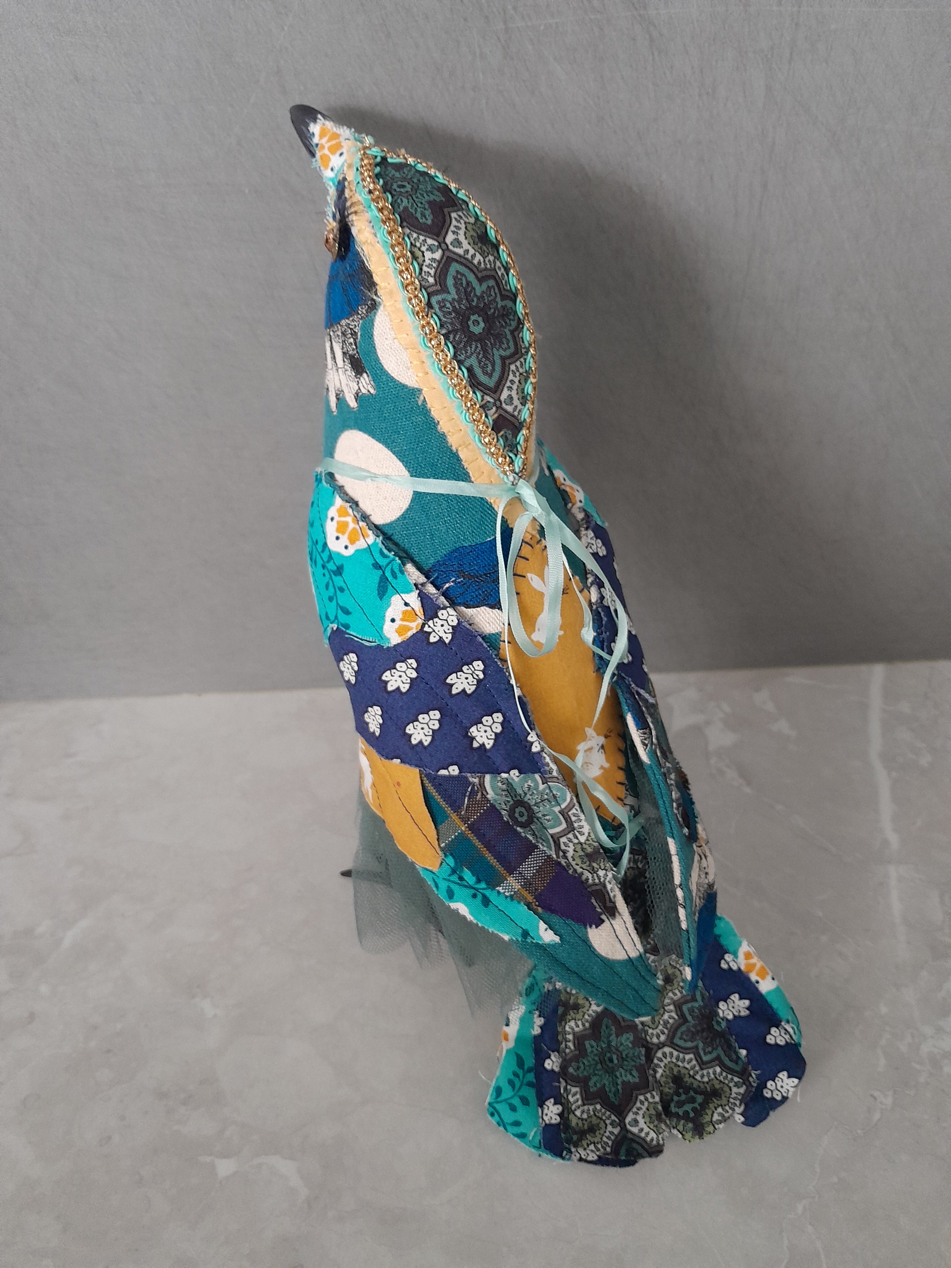 Raven Textile Art Sculpture -Alice in Wonderland