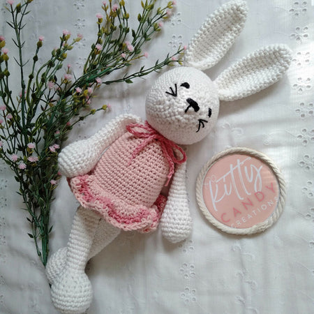 Handmade Crochet Toy Rabbit - 100% Cotton