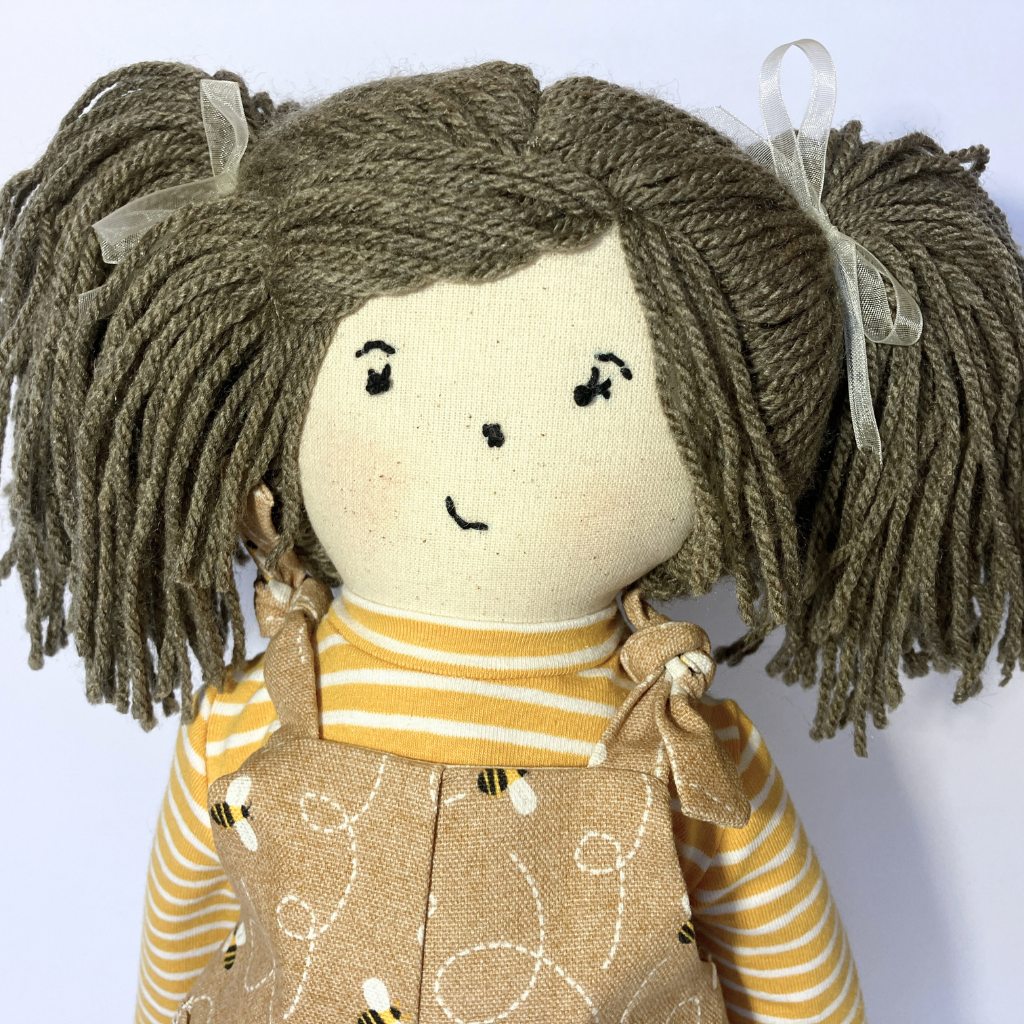 Handmade Fabric Doll| Fun Size| 14 Inches| Mimi
