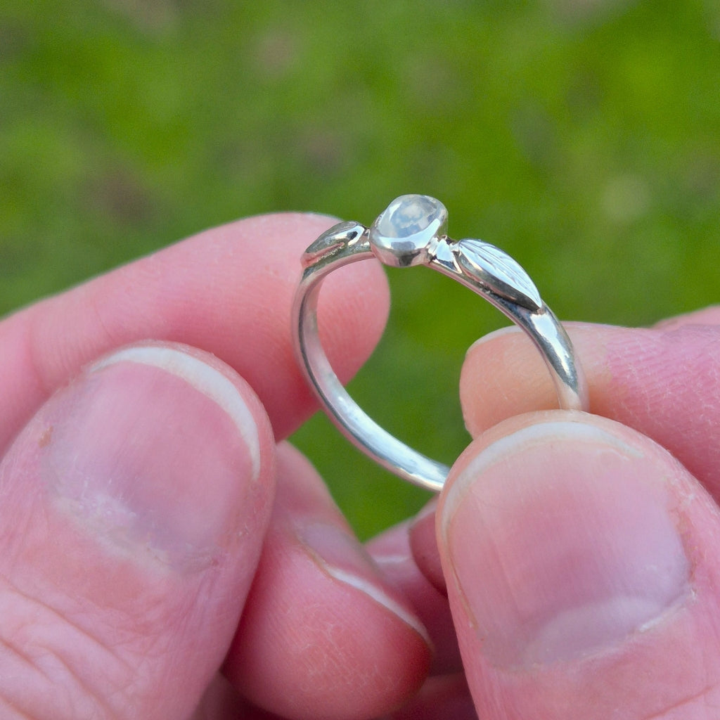 Moonstone "Forest" Ring Size P1/2