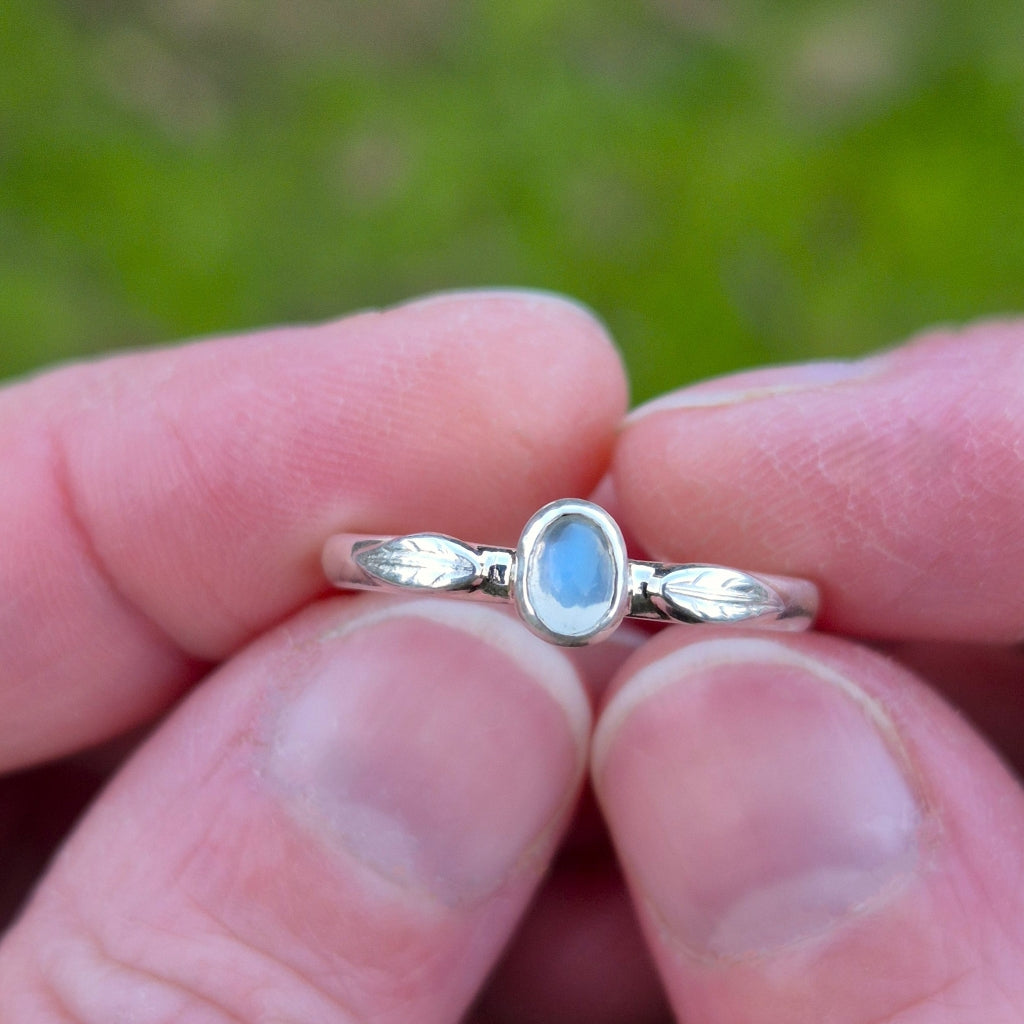 Moonstone "Forest" Ring Size P1/2