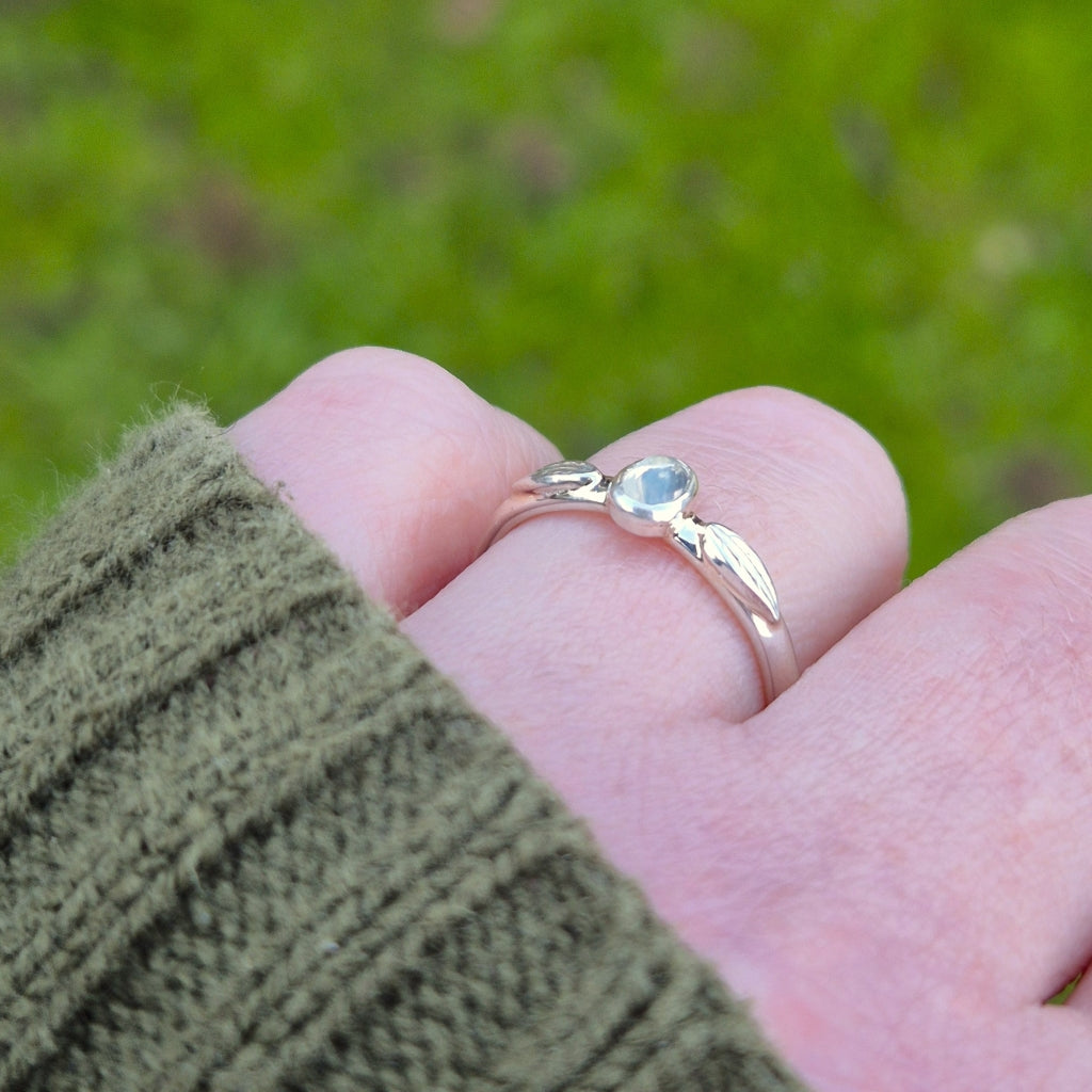 Moonstone "Forest" Ring Size P1/2