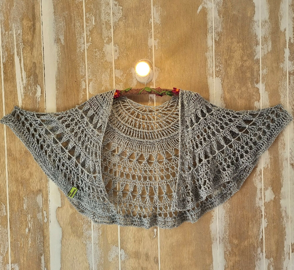 Crochet lacy shawl