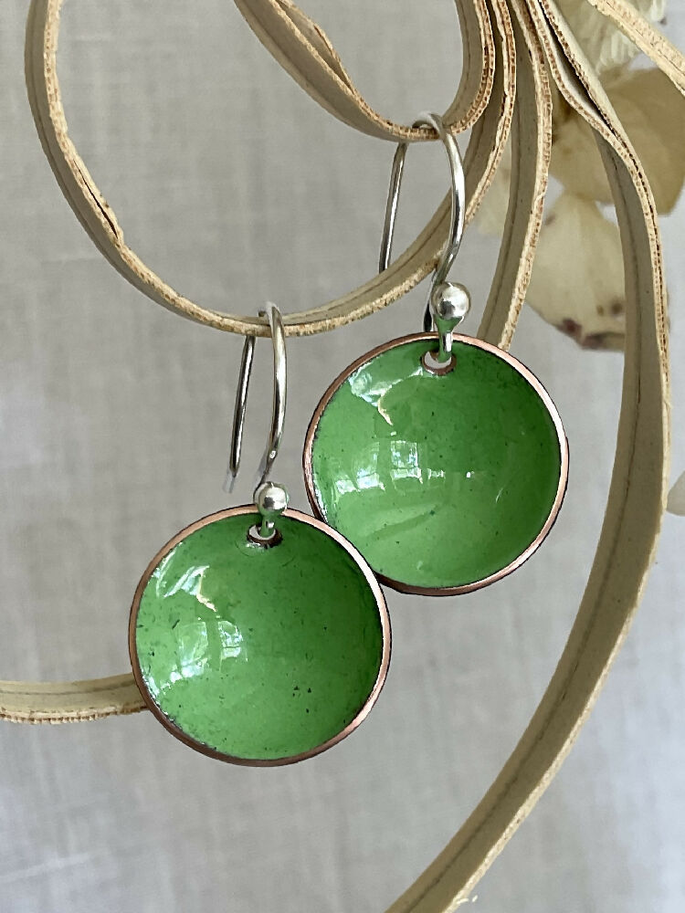 Everyday earrings. Green tones