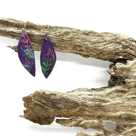 Anodised aluminium earrings - Botanic Burst Collection