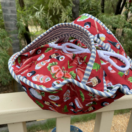 Casserole Carrier Round Sushi on Red