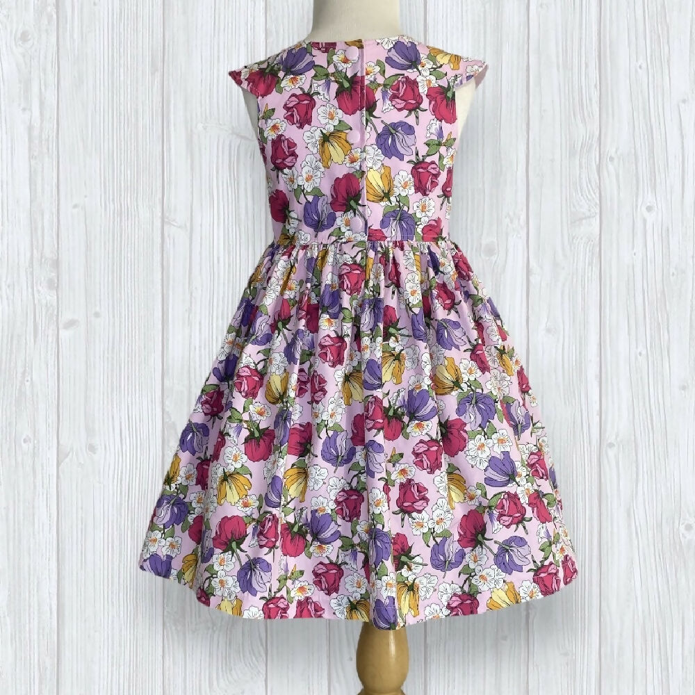 Pink Daisy / Flowers Tea Party Dress