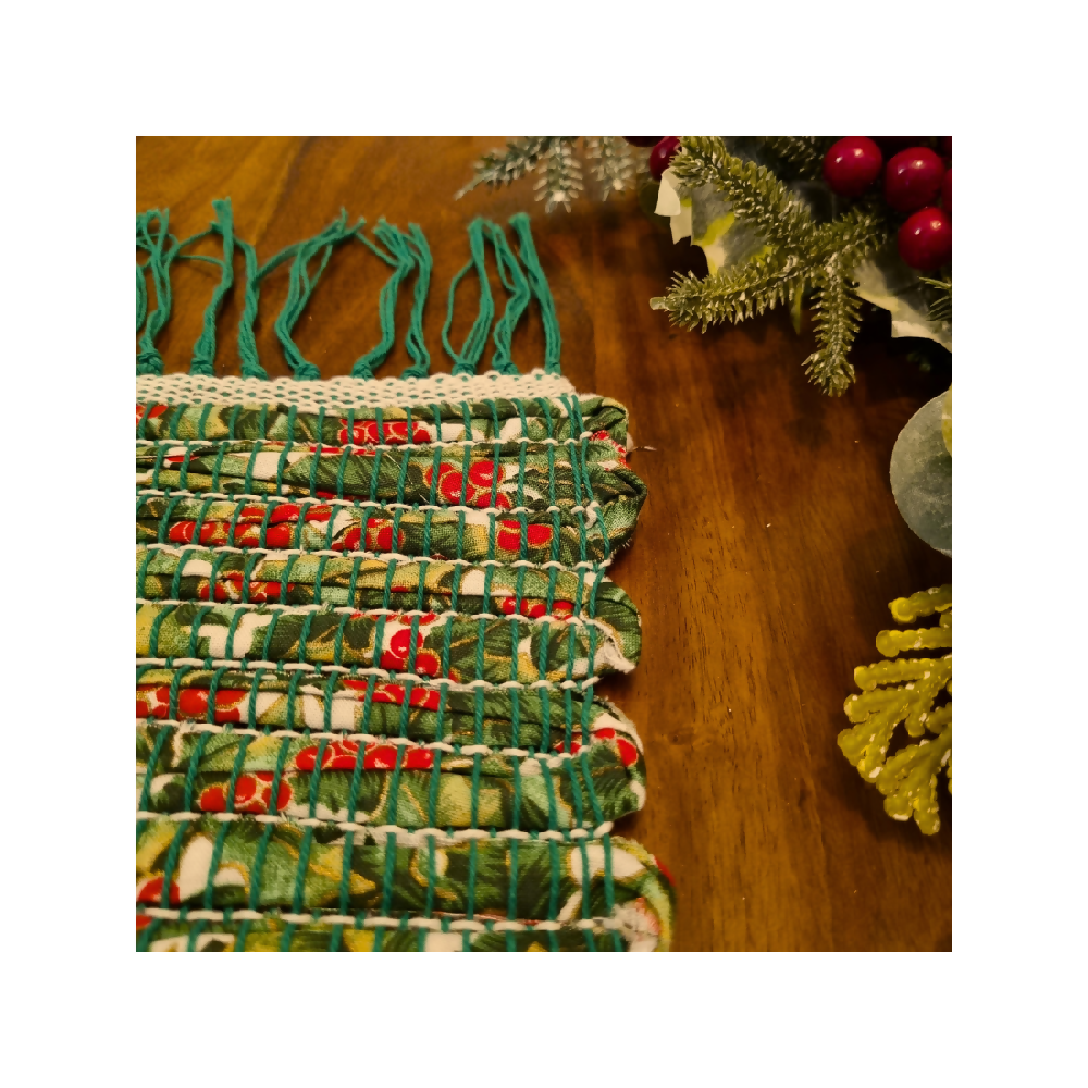 Handwoven Christmas Fabric Placemats