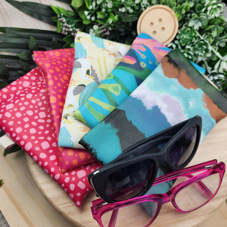 Glasses Case Fits 2 Pairs - Twin - Fun Prints Snap Flex Closure