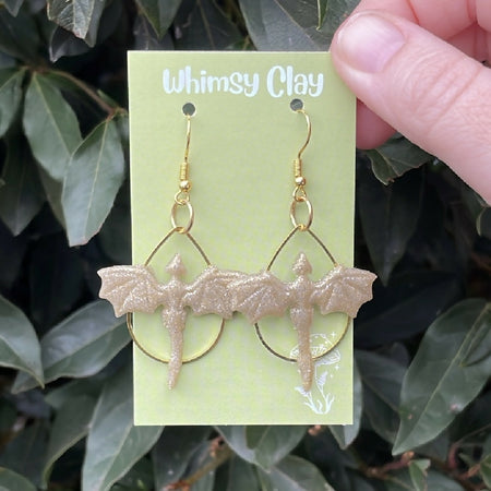 Gold Dragon Earrings