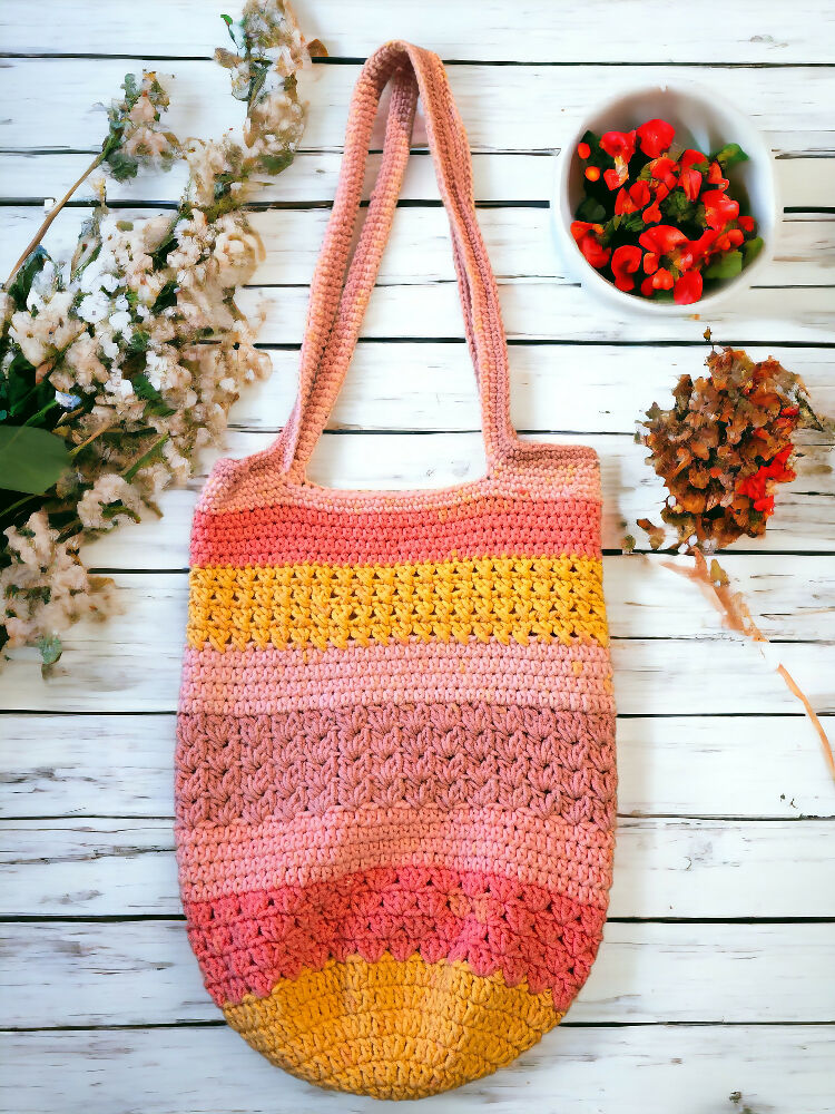 Handmade Crocheted Market Tote Bag