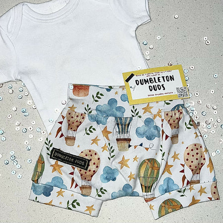 Up, Up, and Away - Handmade Baby Pants (Gender Neutral) by Dumbleton Duds