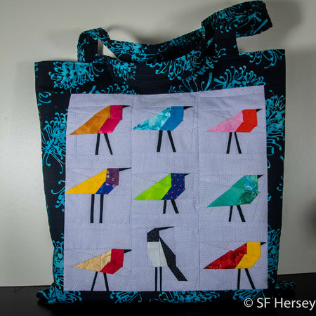 Artist's or Crafter's Useful Bag with Birds