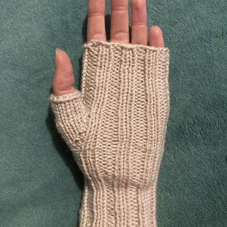 Fingerless mittens.