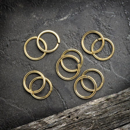 Raw Brass Jump-Rings, 5 pairs