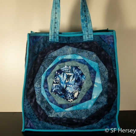 Blue Abstract Shopping Bag