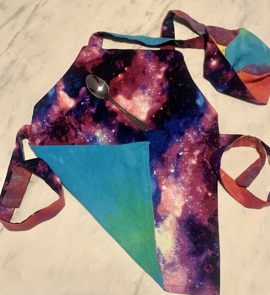 Reversible Childs Apron With Chefs Hat